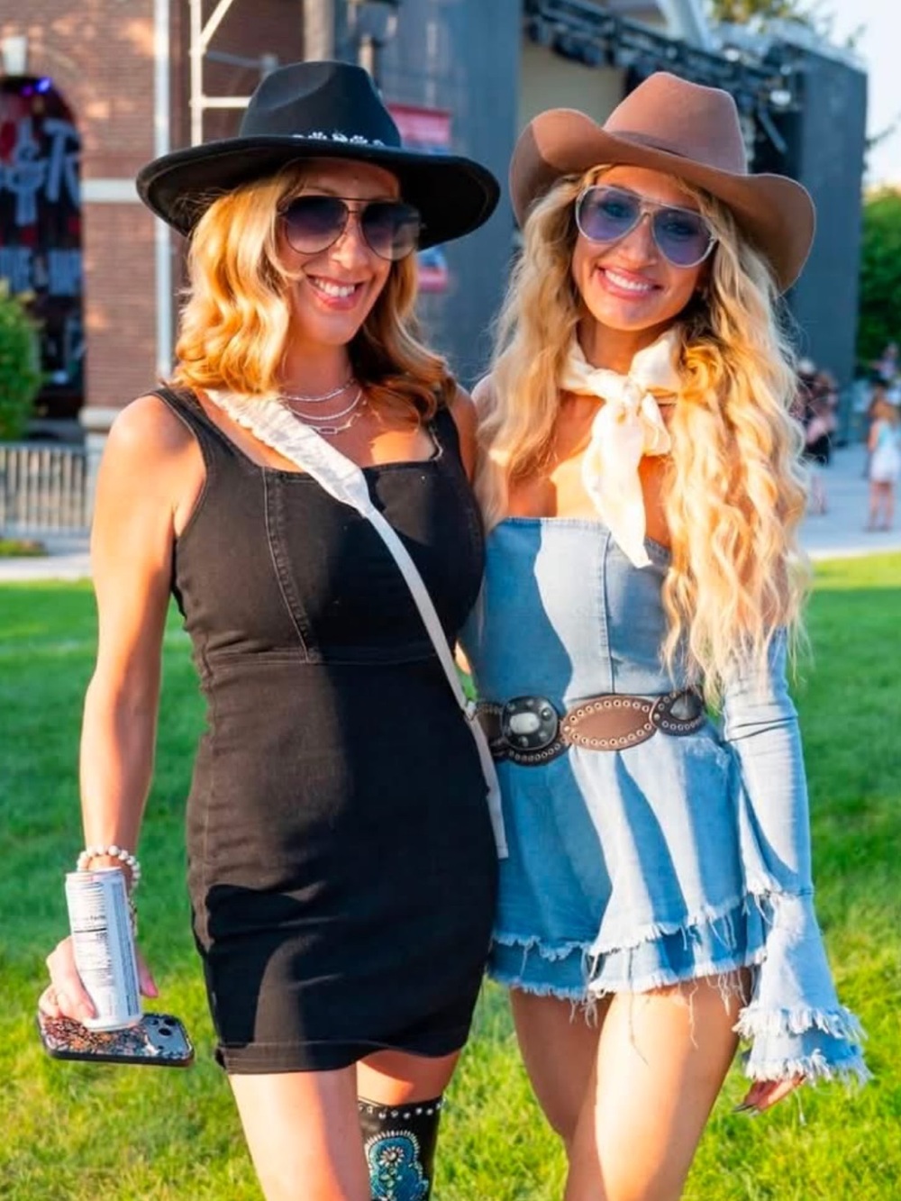 Denim Strapless Romper with Frayed Hem & detached Sleeves - Picture 2 of 5